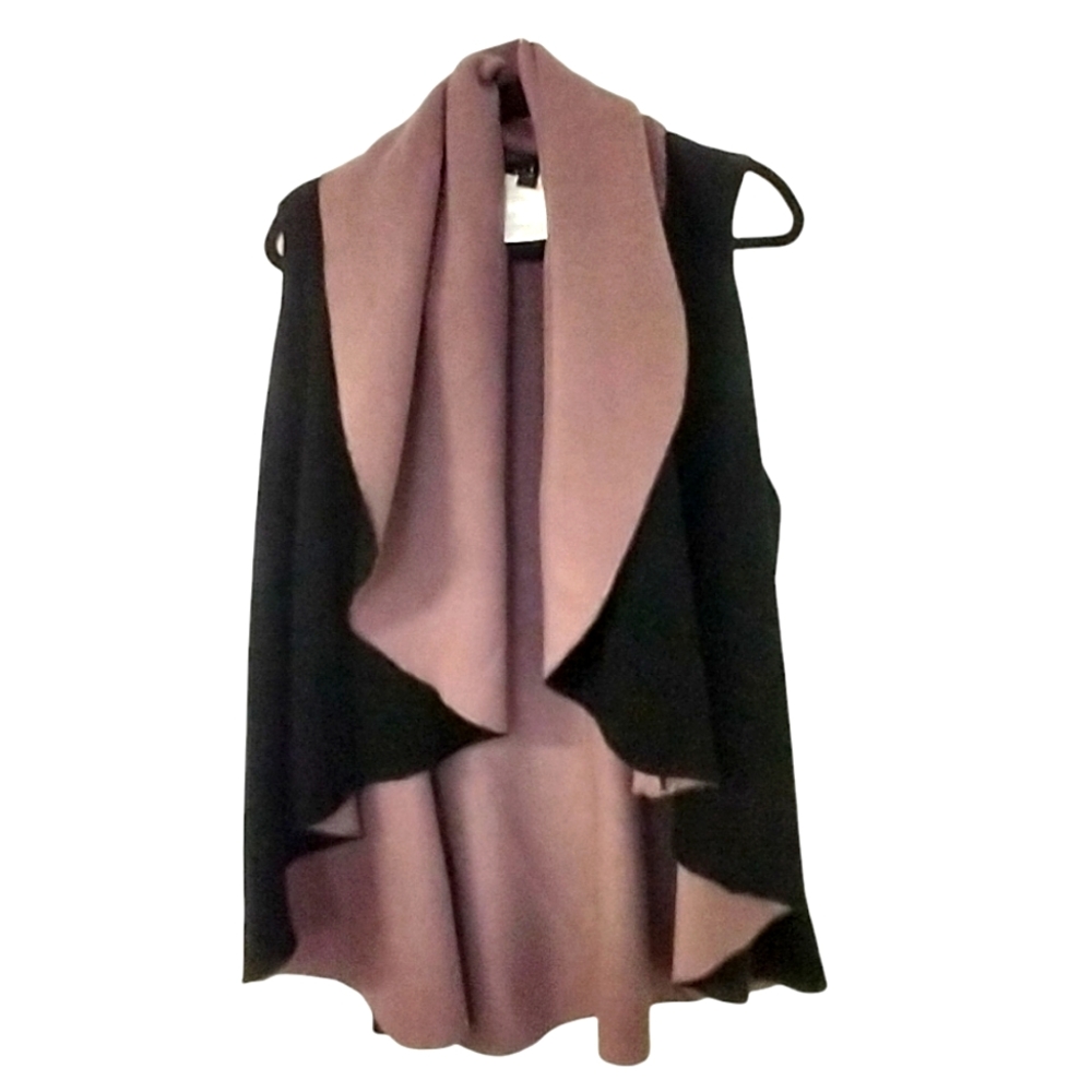 Tribal Waterfall Open Front Cardigan Reverse It      NWT